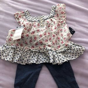 Girls 2 piece Ralph Lauren pant and shirt set
